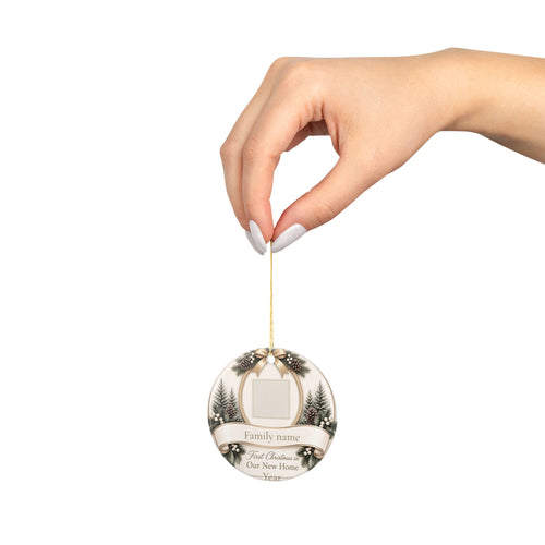 First Christmas in Our New Home Ornament with Your House Photo, Personalized Keepsake