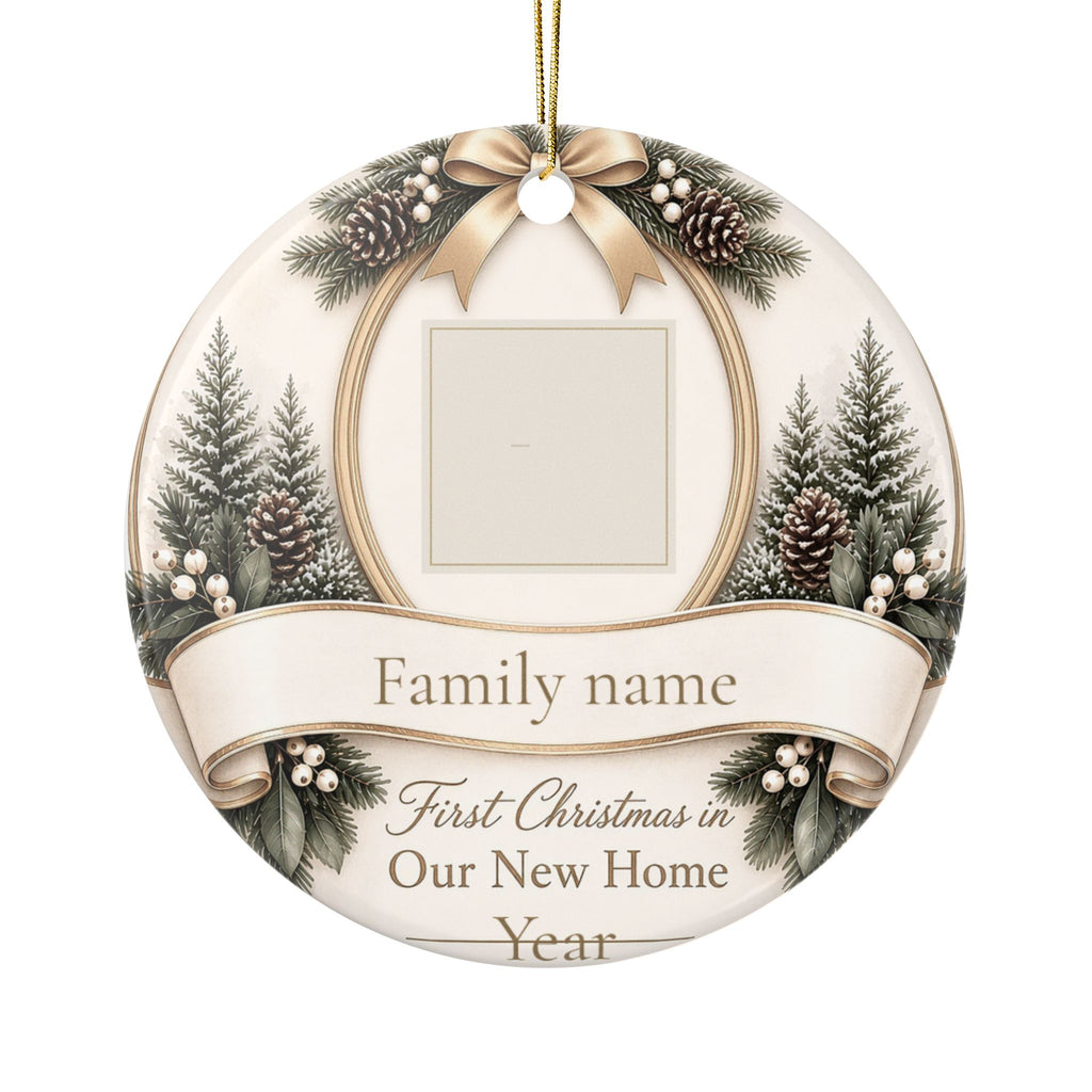 First Christmas in Our New Home Ornament with Your House Photo, Personalized Keepsake