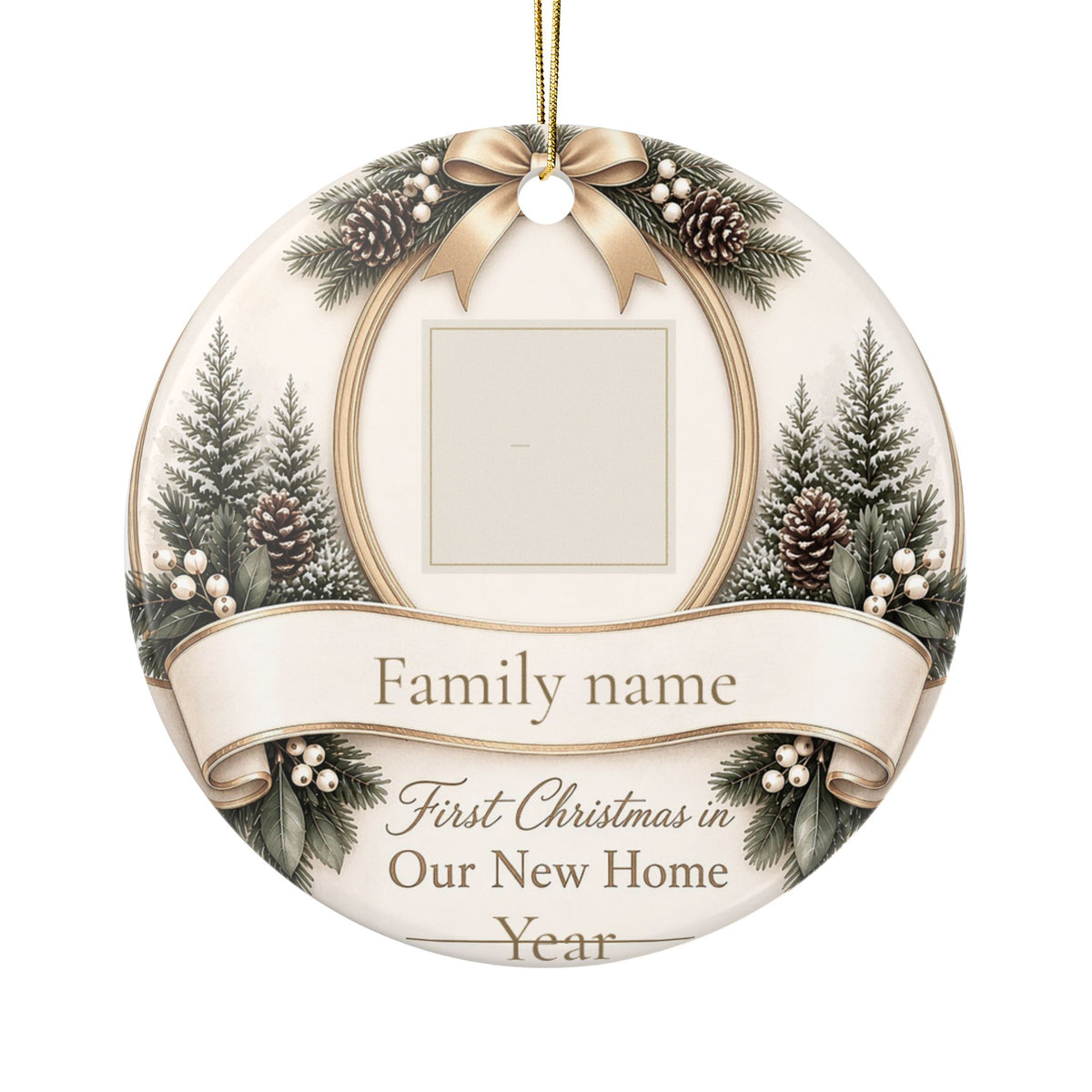 First Christmas in Our New Home Ornament with Your House Photo, Personalized Keepsake