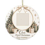 Personalized Pet First Christmas Ornament with Your Photo, Ceramic Keepsake